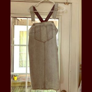 Denim “7” overall dress